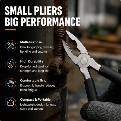 Multi-Purpose Combination Pliers, High Carbon Steel Wire Cutters with Non-Slip Handle
