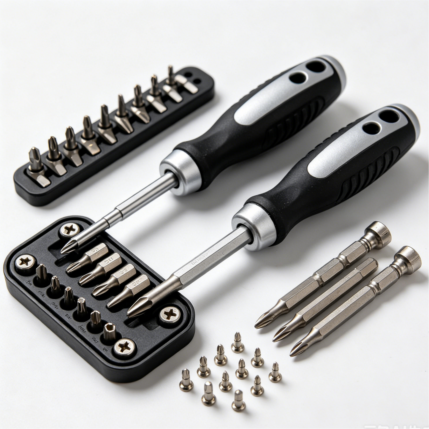 Multi-Function Screwdriver Set with S2 Steel Bits, Magnetic & Ergonomic Handle