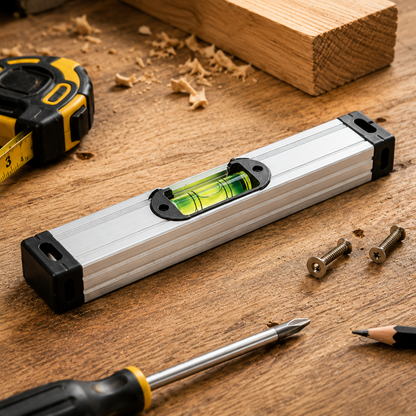 High Precision Aluminum Alloy Level, Shock-Resistant Spirit Level for Construction