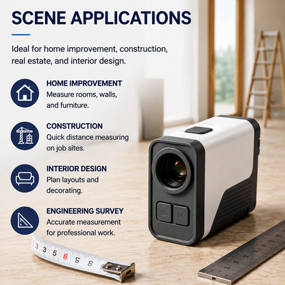 High Precision Laser Distance Meter, ±2mm Accuracy Mini Laser Measure Tool