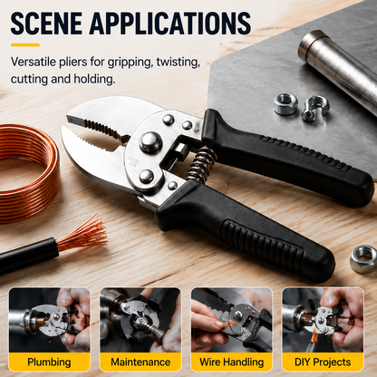 Adjustable Multi-Function Locking Pliers, Gripping, Stripping & Cutting Tool