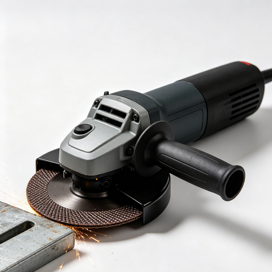 Industrial Angle Grinder with Adjustable Guard, Auxiliary Handle for Metal & Stone