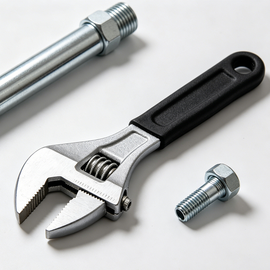 Versatile Adjustable Wrench, Precision Jaw for Multiple Fastener Sizes